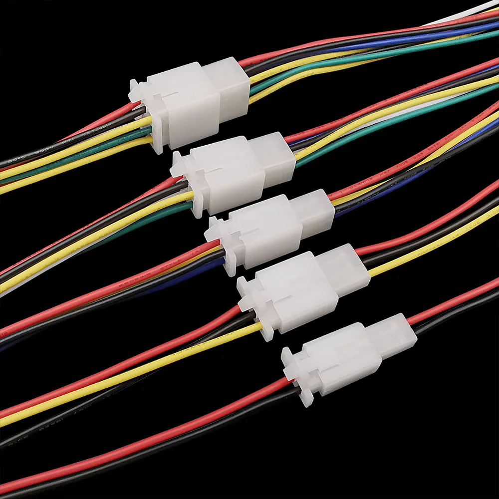 Conector de Cable eléctrico automotriz, Kits de terminales de enchufe macho y hembra para motocicleta y coche, 2,8mm, 2/3/4/6/9 Pines, 1 par