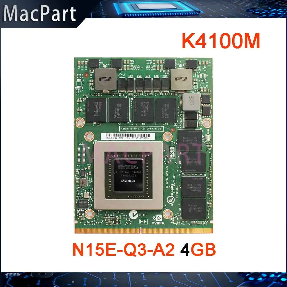 Tarjeta de vídeo gráfica Quadro K4100 K4100M GDDR5 4GB N15E-Q3-A2 con soporte X para Dell HP Apple iMac A1312 27 pulgadas 2010 2011 año - imagen 2