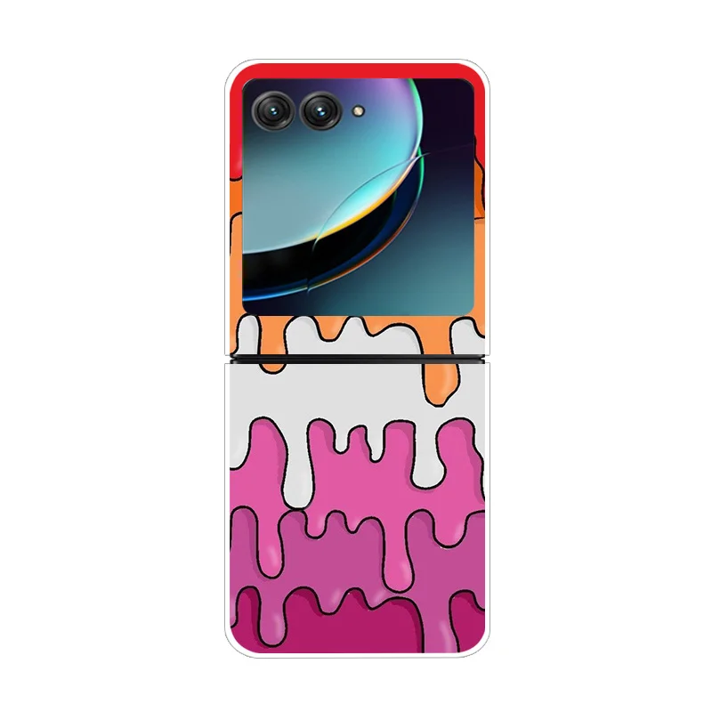 Funda para Motorola Razr 40 Ultra transparente dura plegable patrón de lujo para Motorola Moto Razr 40 Ultra transparente cubierta Razr40 Ultra - imagen 5