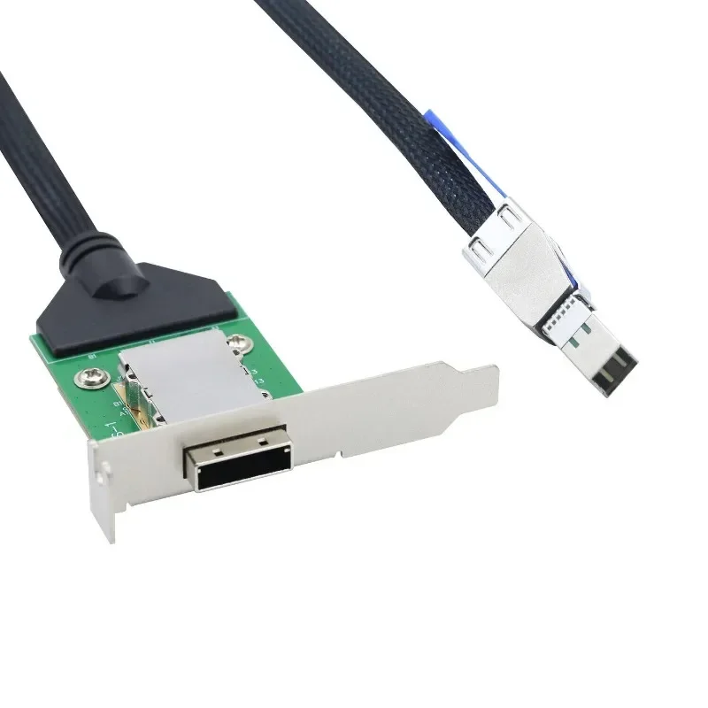 Mini SAS HD SFF-8644 a HD-8088 Cable de conversión de tarjeta adaptadora de servidor de curva hembra