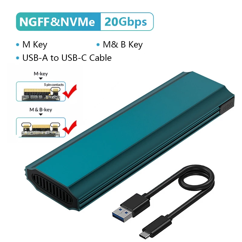 UTHAI M16 Caja de disco duro SSD sin herramientas Protocolo dual NGFF/NVME 20G/10G/5G Tipo-C 3.1 Caja de unidad de estado sólido - imagen 2