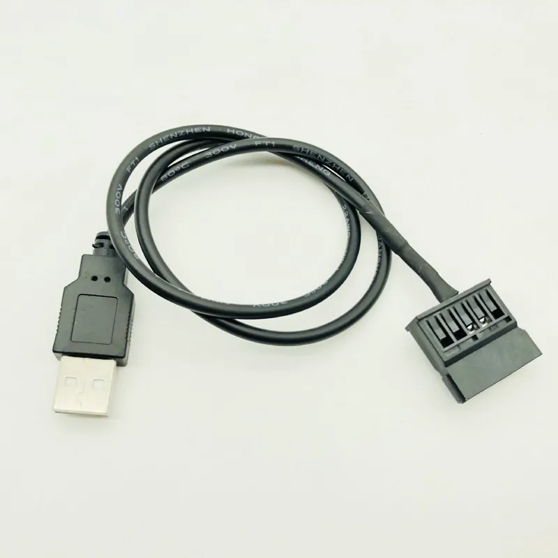Adaptador de Cable de alimentación SATA a USB, fuente de alimentación de puerto hembra SATA de 5V macho a 15 pines para ordenador portátil de 2,5 pulgadas, SATA HDD 22AWG, negro, 50cm - imagen 5