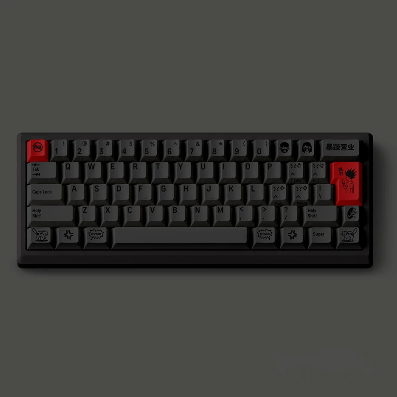 ECHOME-Tapa de teclado personalizada para teclado mecánico, tapa de teclado con tema de negocio suspendido, sublimación de tinte PBT, perfil de cereza - imagen 4