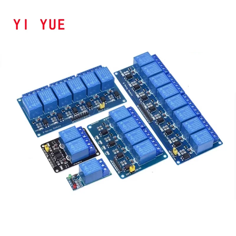 Módulo de relé de 1, 2, 4 y 8 canales, 5V, 12V, Escudo de placa con optoacoplador, soporte de disparador de nivel alto y bajo para Arduino