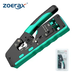 ZoeRax Crimpadora RJ45 Ethernet Cat7 Cat6A Cat6 Cat5E Profesional