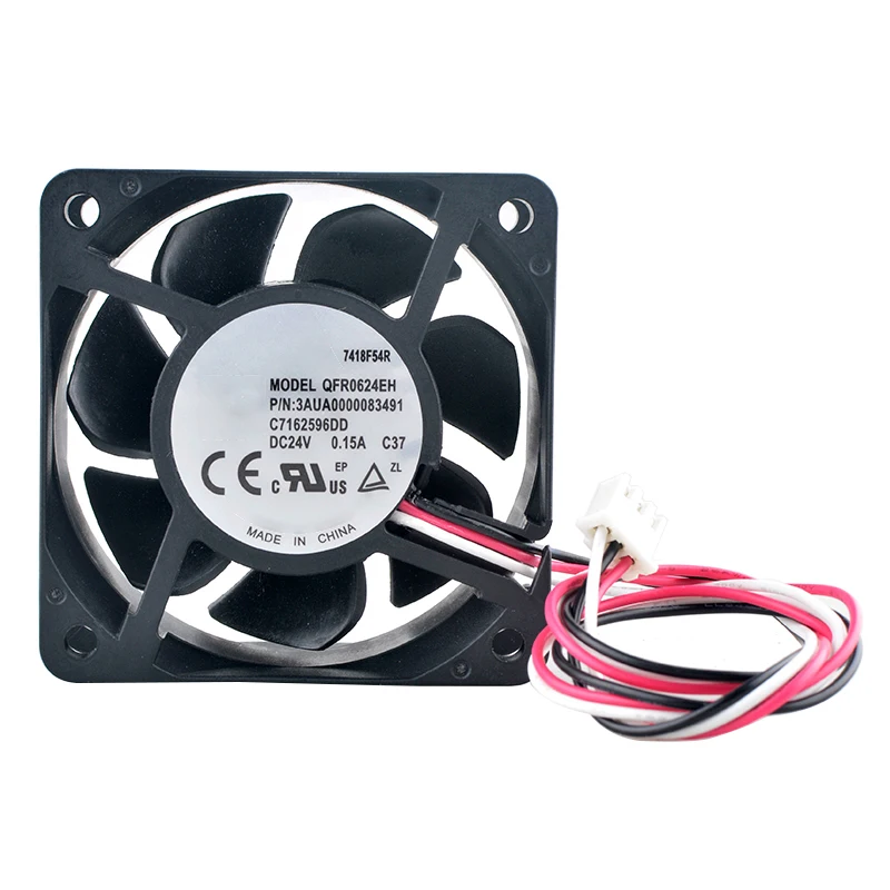 6cm 60mm QFR0624EH ventilador de refrigeración de flujo Axial 60x60x25mm DC24V 0.15A 3 pines para convertidor de frecuencia C7162596DD componente electrónico - imagen 2