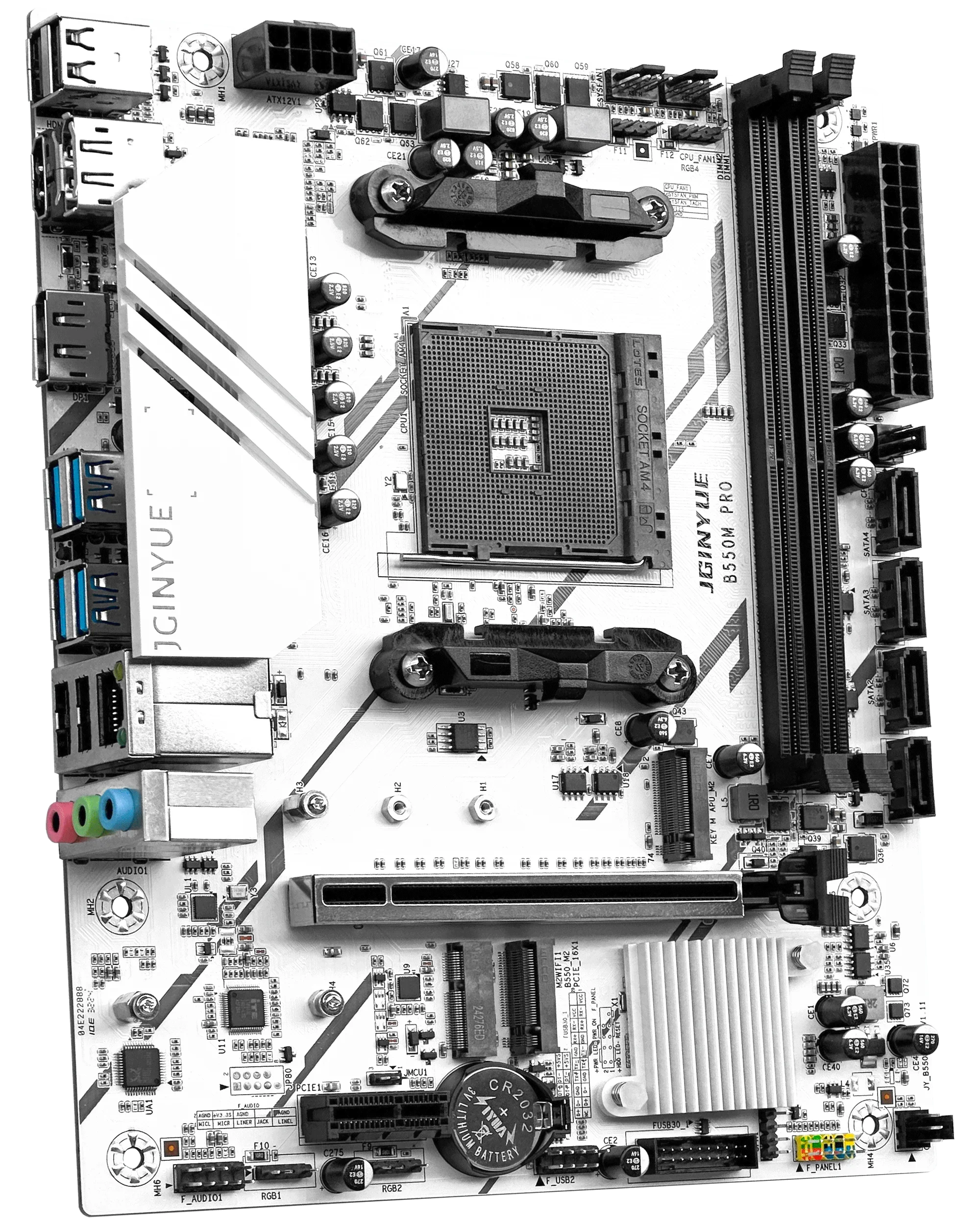 Juego de placa base JGINYUE B550M PRO con AMD R5 5600/5600X R7 5700X 2*16GB = 32GB 3200Mhz DDR4 RAM compatible con PCI-E 3,0 M.2 USB 3,2 - imagen 5