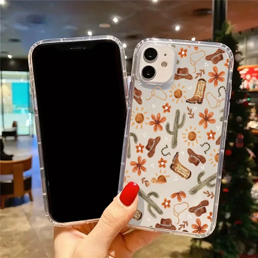 Funda de teléfono transparente con estética de vaquero costero para iPhone 17 Pro Max 16 15 14 13 12 11 XS X XR 7 8 Plus SE2 cubierta acrílica - imagen 4
