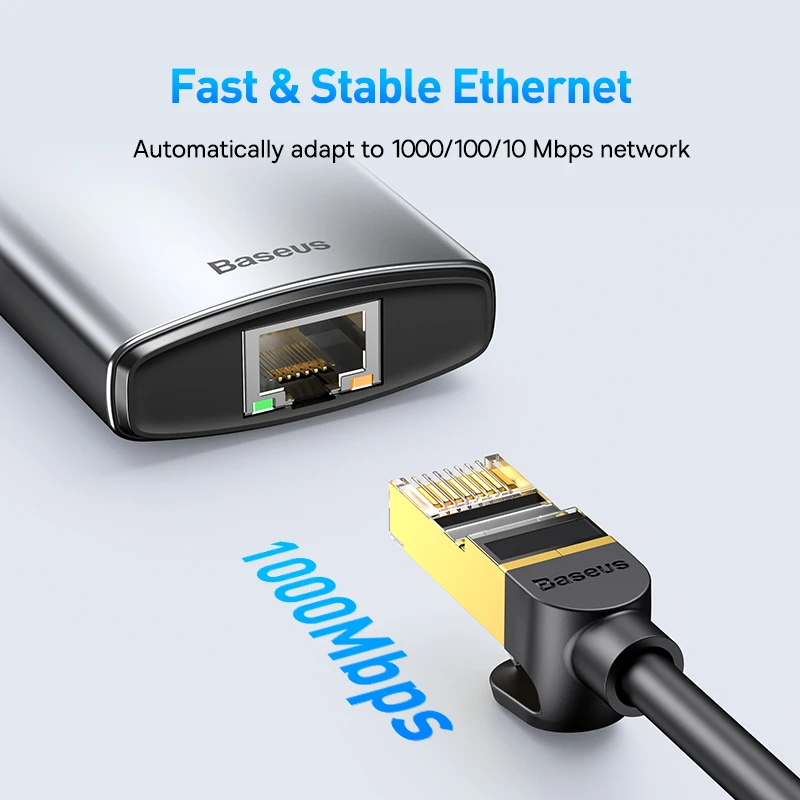 Baseus Hub USB-C HDMI Ethernet 10Gbps Lector SD MacBook - imagen 2