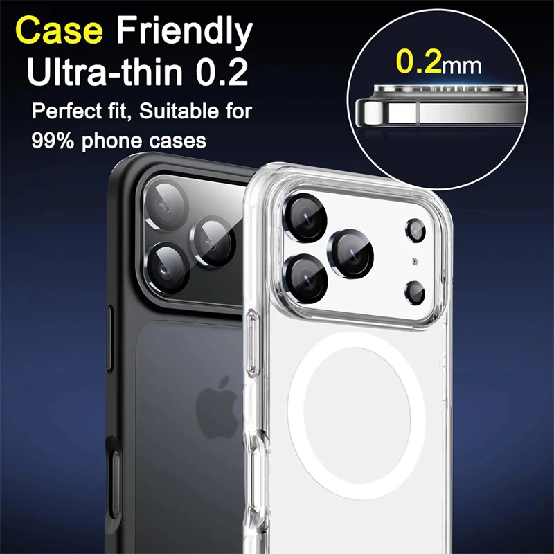 Protector de lente de cámara HD para IPhone 17 Air 16 15 14 Pro Max Plus 13 Mini 17Pro 17Air ProMax IPones cubierta de Fundas de vidrio templado - imagen 4