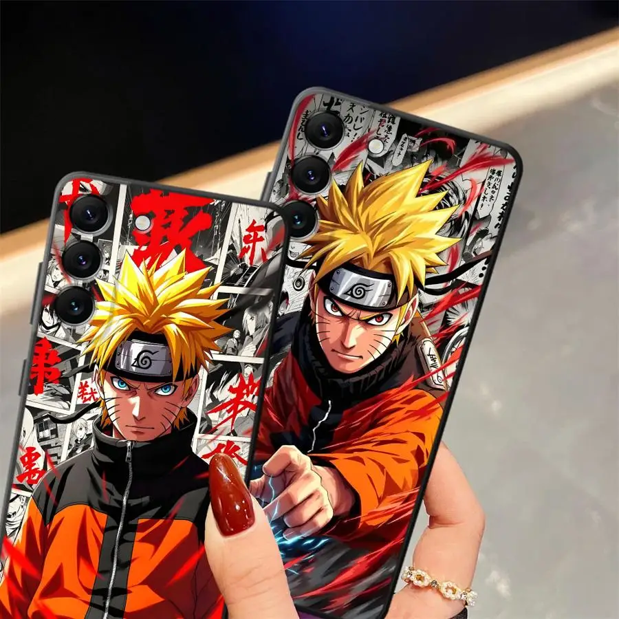 Cool Cartoon Sasuke negro suave funda de teléfono para Samsung Galaxy A20 A13 A04 A70 A50 A06 A40 A16 A05 A30 A15 A17 A10 A12 - imagen 5