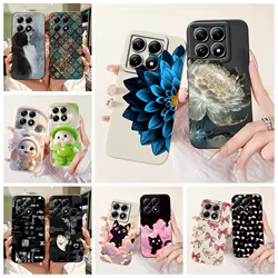 Xiaomi 14T Pro 5G – Funda de Silicona Floral Pintada