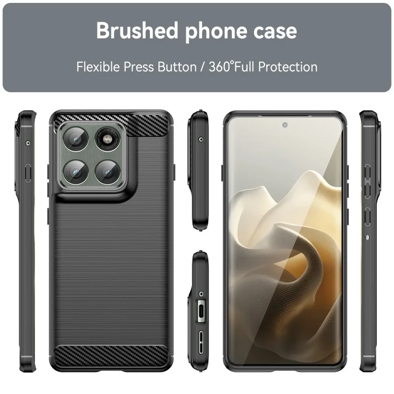 Para Moto Edge 60 Pro funda Moto Edge 60 Pro Capas nuevo TPU suave parachoques trasero fibra de carbono Fundas Motorola Moto Edge 60 Pro - imagen 2