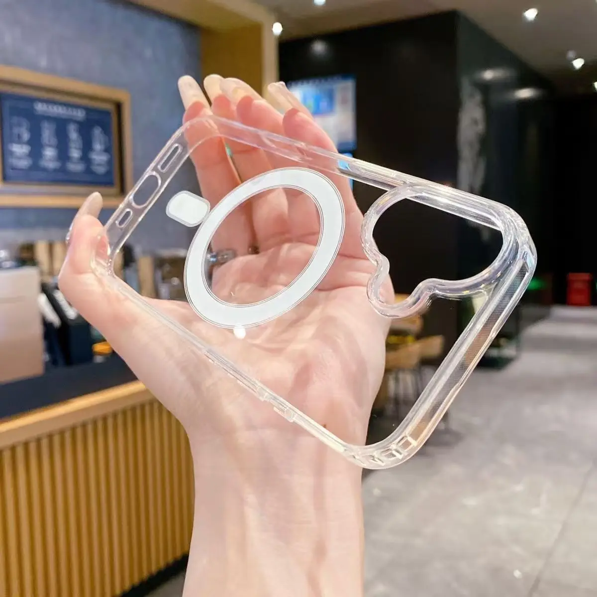 Funda de carga inalámbrica Magsafe cristalina para iPhone 17 Pro Max, funda para iphone 17 Air 16 15 14 Plus 13 12 11 Pro Max - imagen 4