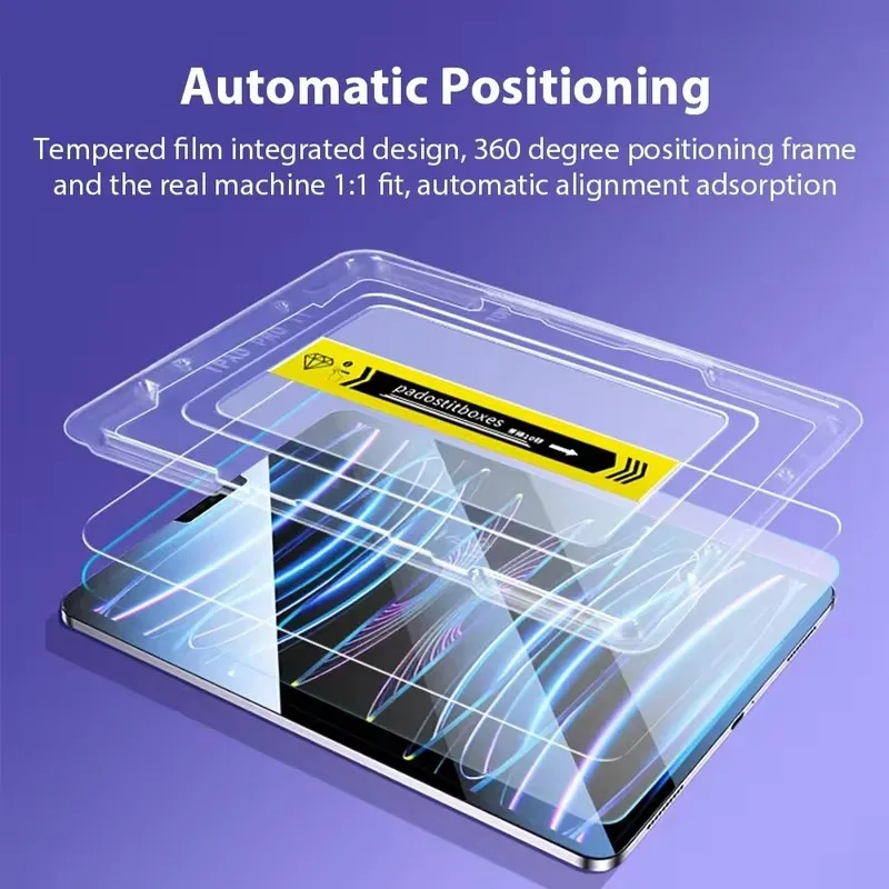 Herramienta de instalación precisa de vidrio templado para iPad Pro 13 11 10 12,9 M4 M3 M2 10t 9t para iPad Air Mini 6 7 película protectora de pantalla - imagen 4