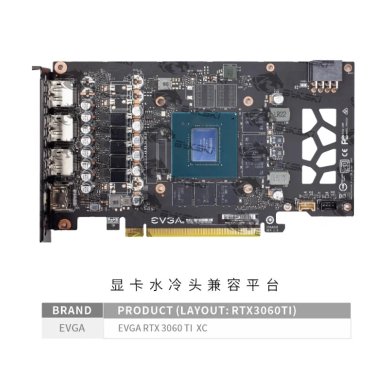 Bykski bloque de agua para EVGA RTX 3060 Ti XC GPU/tarjeta de vídeo/radiador de refrigeración de cobre sincronización RGB/prevenir la corrosión N-EV3060XC-X-V2 - imagen 2
