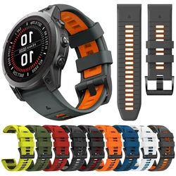 Garmin Fenix – Correa de Silicona 22/26 mm para 5, 6, 7, E y Epix Pro