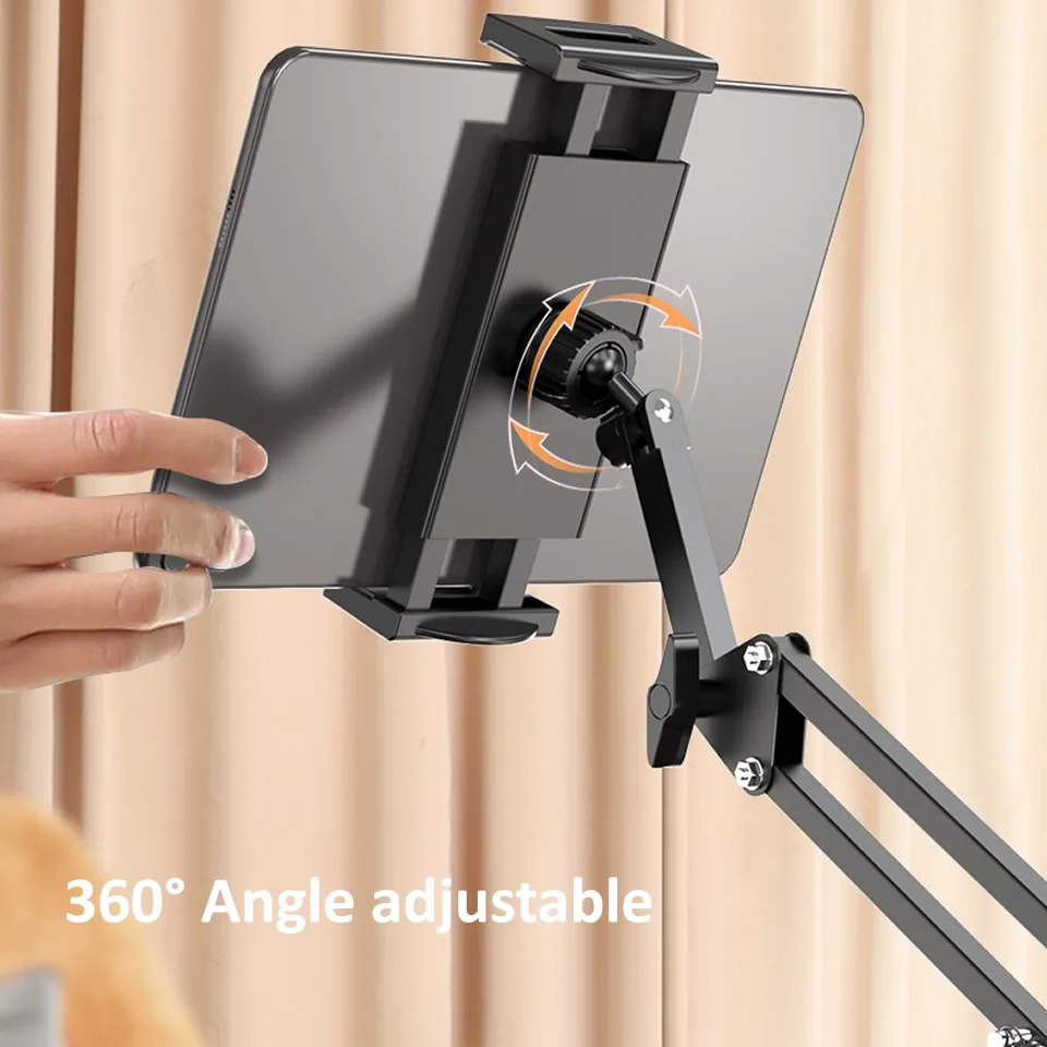 OUTMIX-Soporte de cama para tableta de 4,7-12,9 pulgadas, brazo perezoso para teléfono móvil, escritorio, iPad Mini, Clip gratis - imagen 5