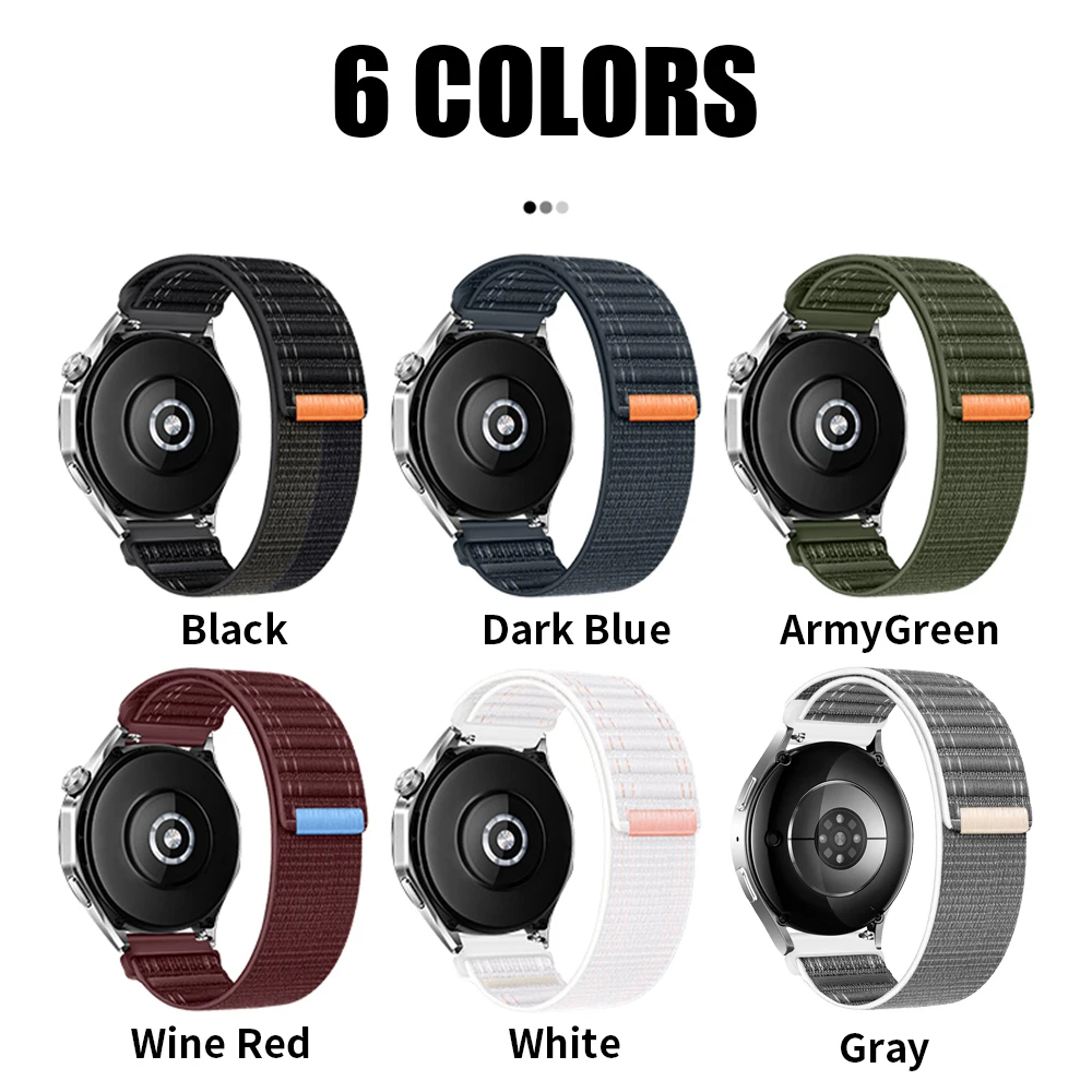 Correa deportiva de nailon de fácil ajuste de 20 mm y 22 mm para Garmin Forerunner 165/255/ 265745   Banda para pulsera Active/Vivoactive 4, correa de reloj Venu 3 - imagen 5