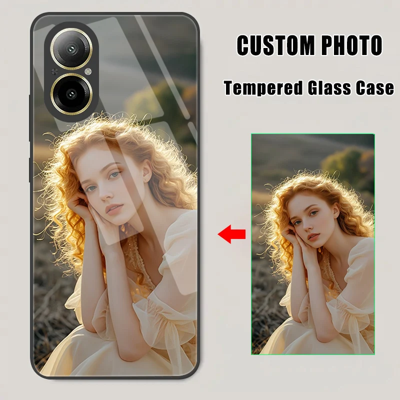 Funda de vidrio templado personalizada para OPPO Realme C75 4G C67 C65 C63 C61 C55 C35 C33 C31 C30 C25s C11 C20 DIY cubierta de imagen personalizada - imagen 3
