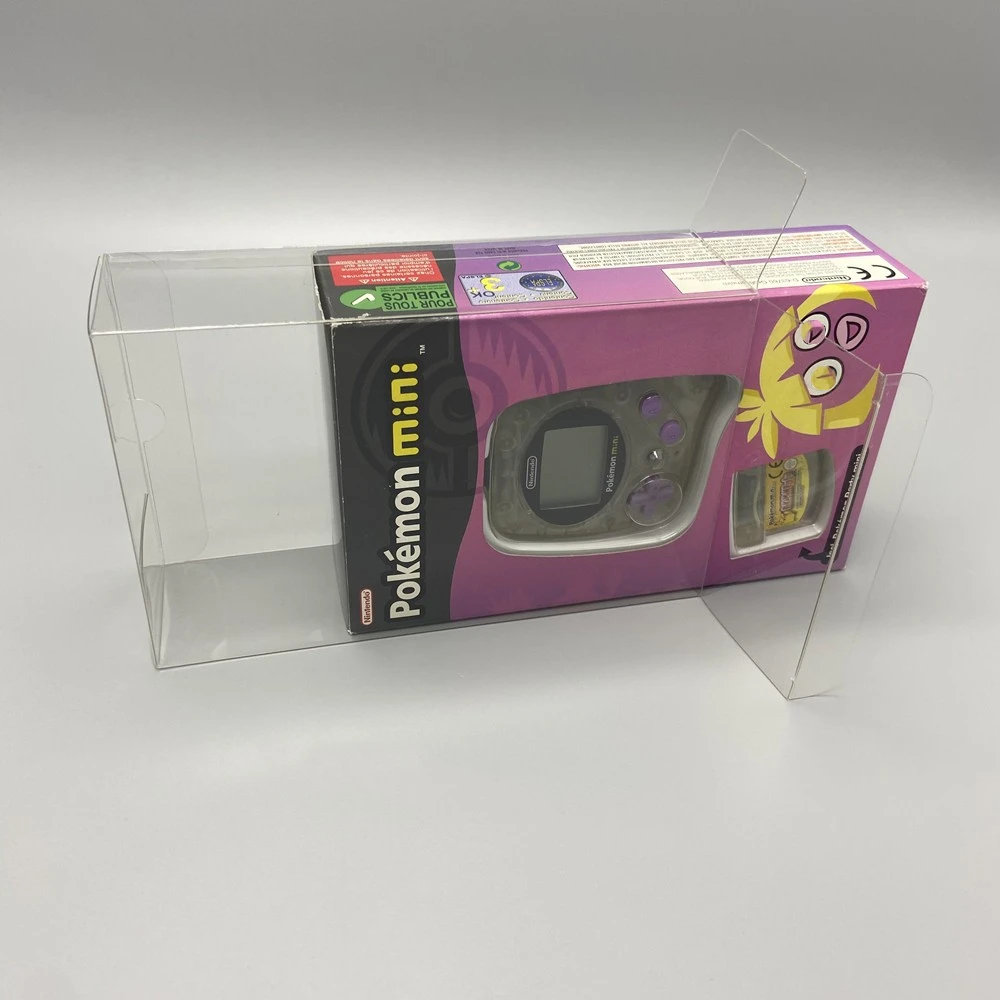 Protector de caja transparente para Nintendo Pokemon Mini, cajas de recolección, carcasa de juego de almacenamiento TEP, estuche de exposición transparente
