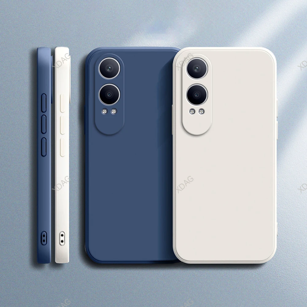 Funda de teléfono suave para Oneplus Nord CE 4 CE4 Lite 4Lite 5G 6,67 "CPH2621 Funda trasera clásica de silicona líquida cuadrada a prueba de golpes