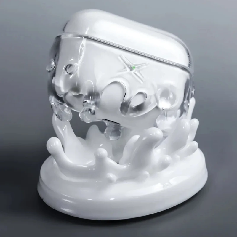 Funda Original para Airpods Pro1/Pro2, serie gota de agua, carcasa dura transparente de resina, funda personalizada para Airpods, Base de carga contra salpicaduras de agua - imagen 5