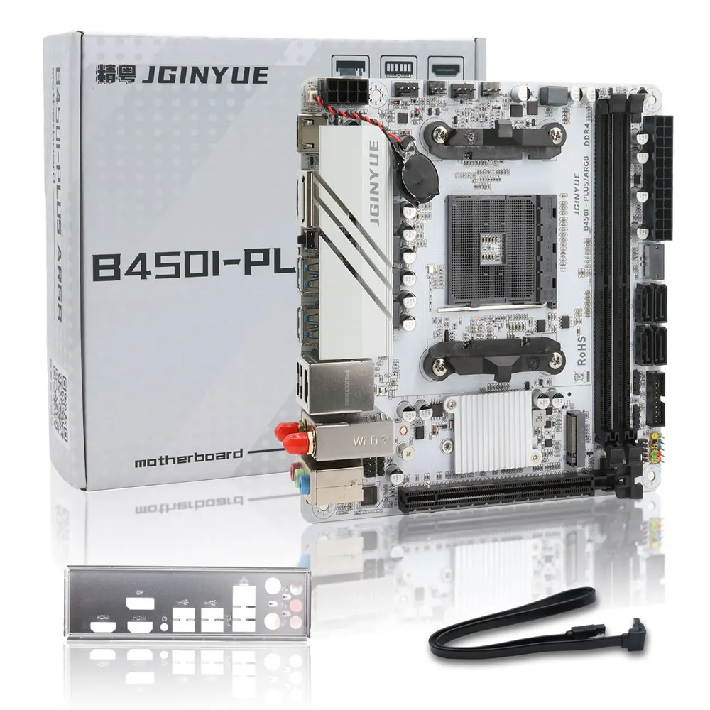 JGINYUE B450I-PLUS Placa Base AM4 ITX DDR4 PCIe 3.0 ARGB - imagen 3