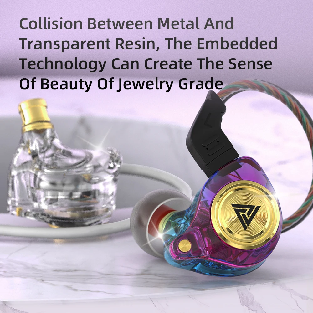 QKZ AK3 FiLe auriculares con cable con micrófono Monitor de música HiFi auriculares bajos auriculares con cancelación de ruido para auriculares deportivos para juegos - imagen 5