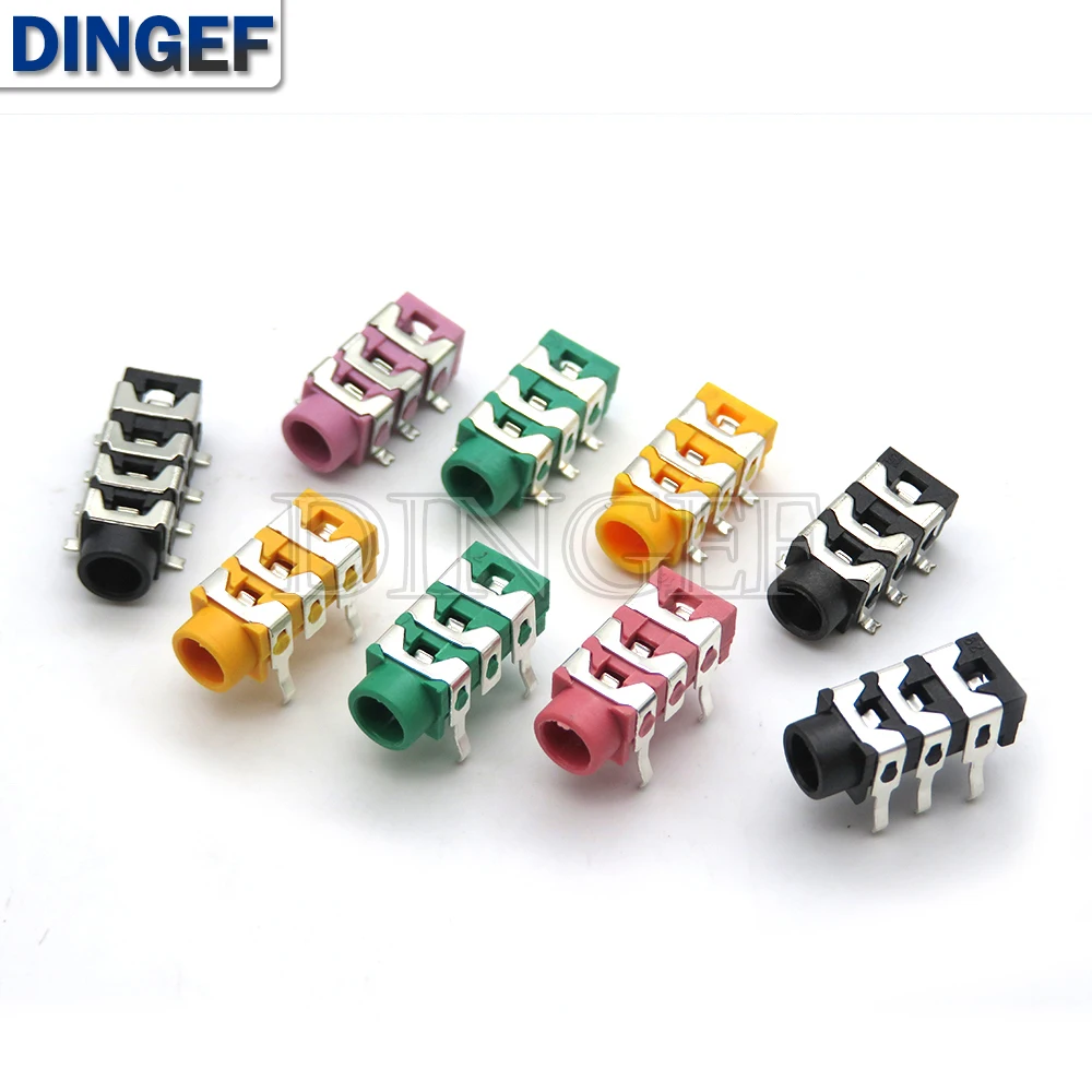 Conector de auriculares piezas 3,5 MM, Conector de Audio y vídeo, doble canal, estéreo, montaje en Panel de soldadura, 5P/6P, SMD DIP, 10 PJ-313 - imagen 2