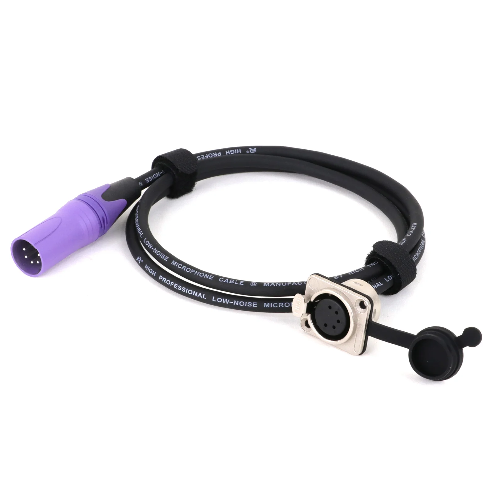 Montaje en Panel hembra XLR de 5 pines tipo D a conector macho XLR que pasa a través del Cable colorido, convertidor de paso XLR de 5 pines para micrófono - imagen 5