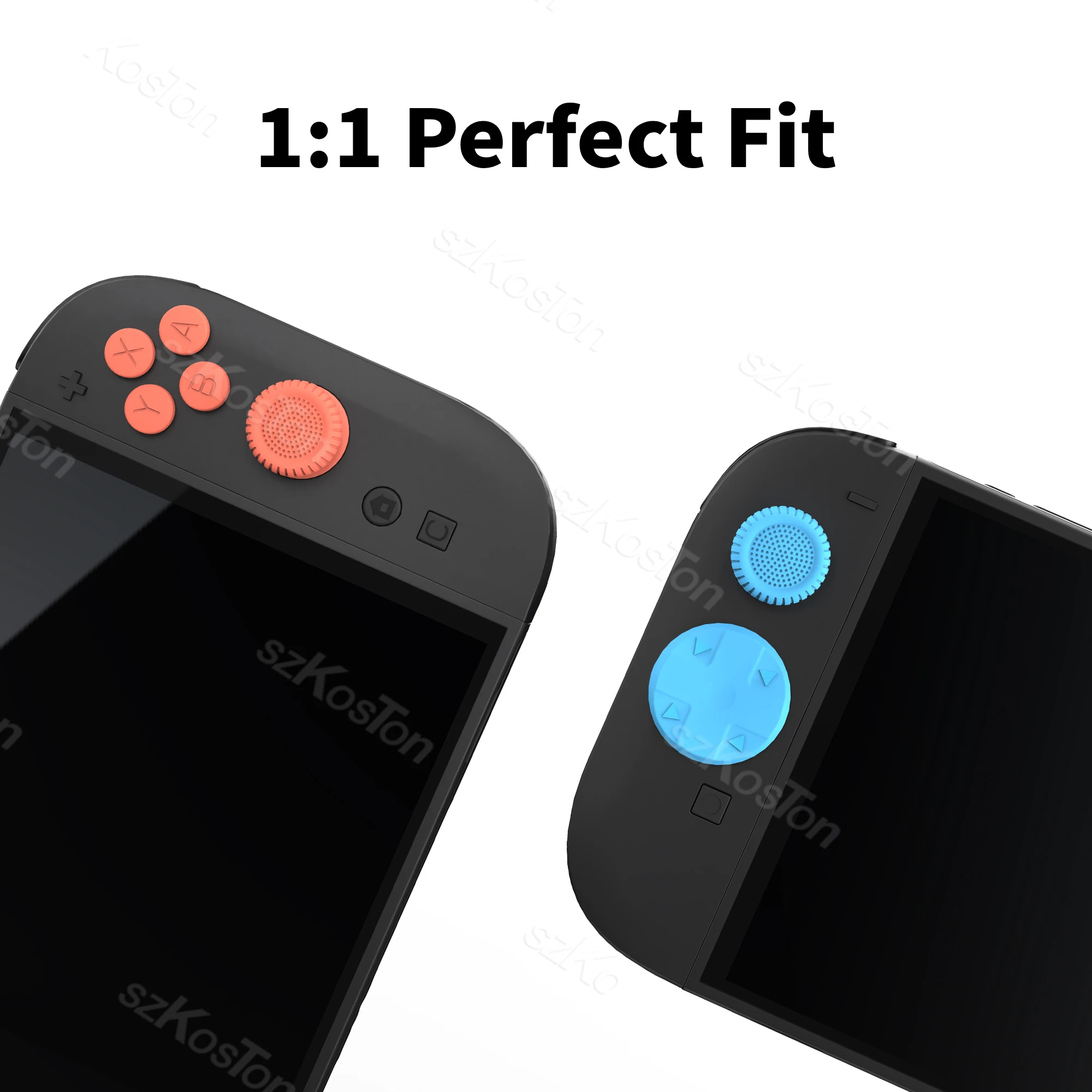 Juego de tapas de botón D-Pad para controlador JoyCon Switch 2, tapas de empuñaduras de pulgar direccionales y cubierta de botón A/B/X/Y para accesorios Switch2 - imagen 2