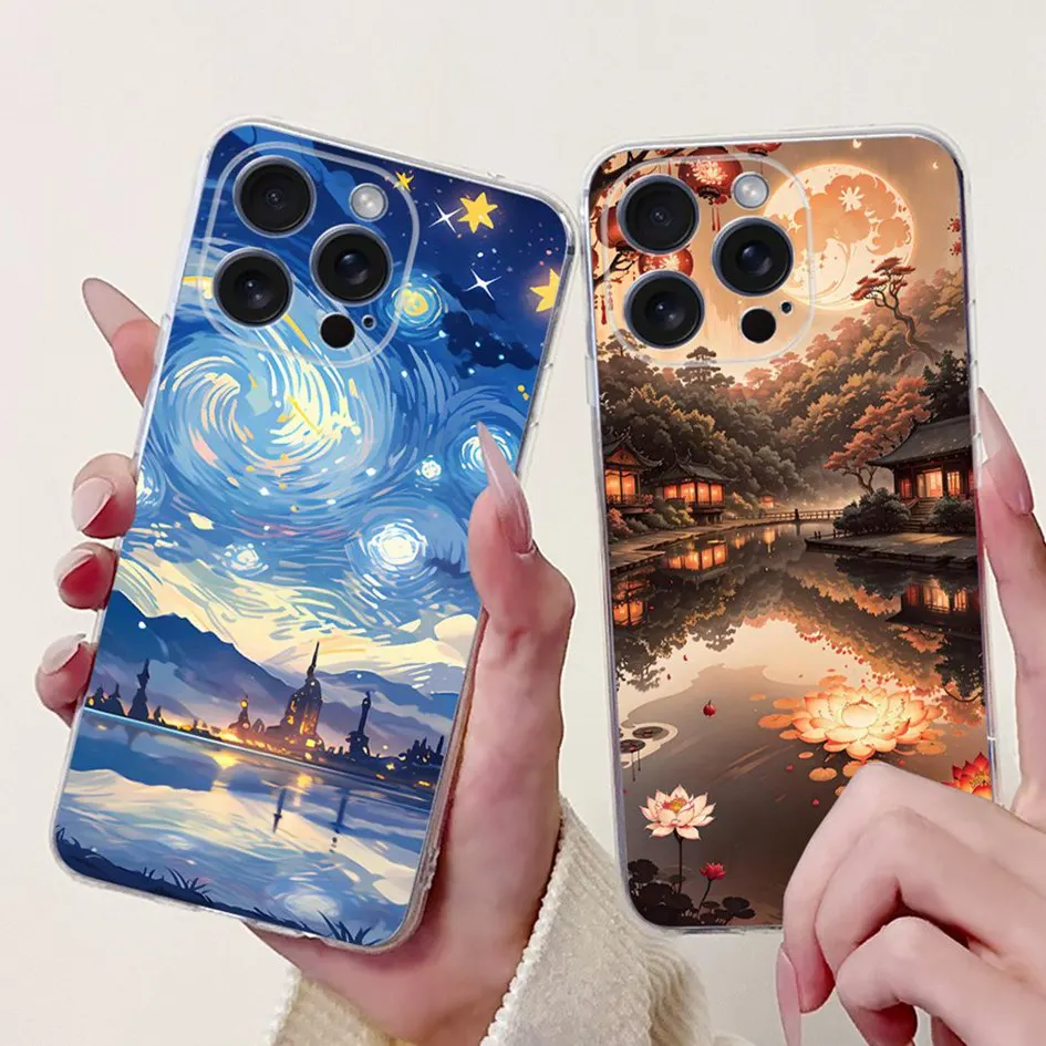 Funda de teléfono de lujo para iPhone 15 Pro Max, funda trasera de silicona transparente suave con flores para iPhone 15 Plus iPhone15 15Pro Capa - imagen 4