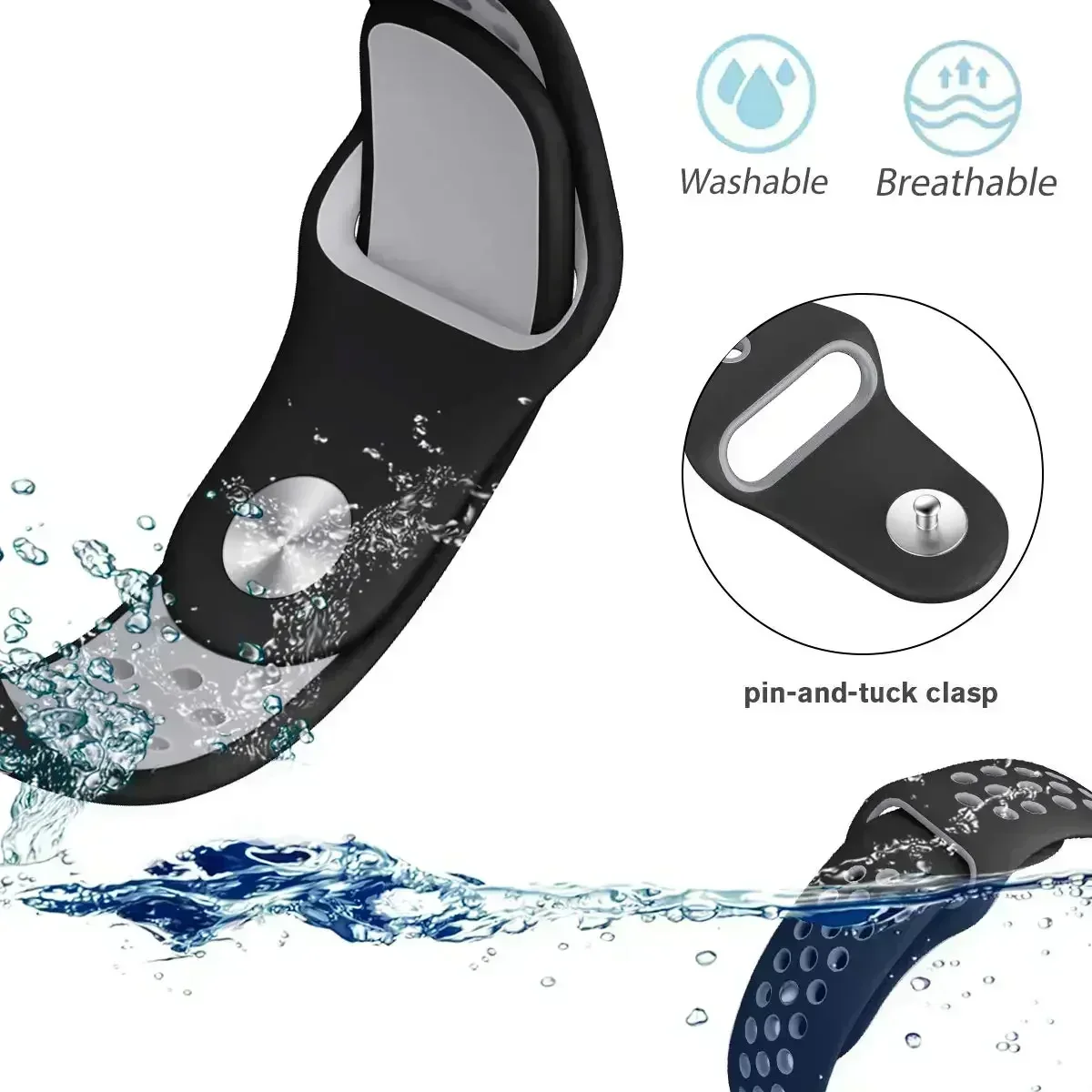 Correa de silicona suave de 20mm y 22mm para Huawei Watch GT6 GT6Pro, correa de 46mm para Huawei Watch Ultimate/Bubs/GT5Pro/GT5 4 3 2 42 46mm/GT2e - imagen 4