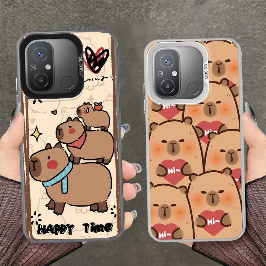 CapyBara-funda trasera bonita para teléfono Xiaomi Redmi 9T A5 A1 A2 Plus 10C 9C K60 14C 12C 13C - imagen 3