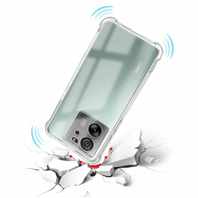 Para Xiaomi 13T Pro Airbags Buffer funda de protección completa para Xiaomi 13T Pro funda trasera transparente suave TPU a prueba de golpes - imagen 4