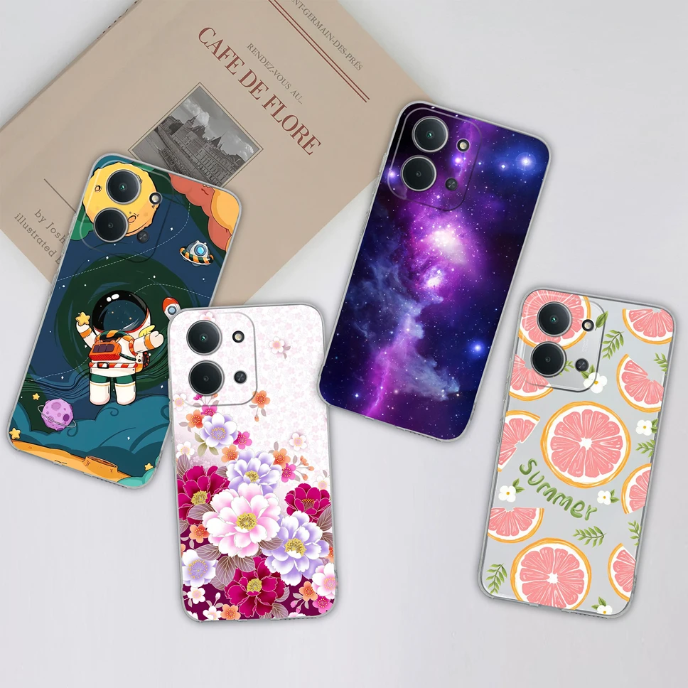 Para Redmi 15C / Poco C85 4G Funda con diseños de flores degradados Funda de teléfono de silicona TPU transparente suave para Redmi15C Poco C 85 contraportada - imagen 2