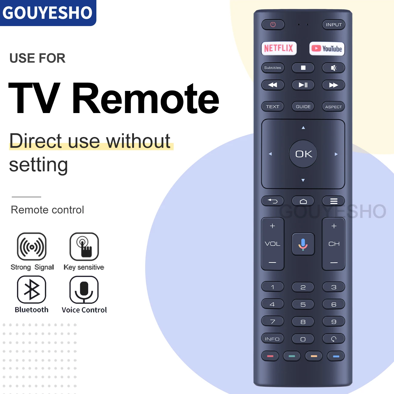 Nuevo Control remoto por voz KT1942-HG para tesla sanshui konka JVC fuerte RM-C3404 Smart TV - imagen 2