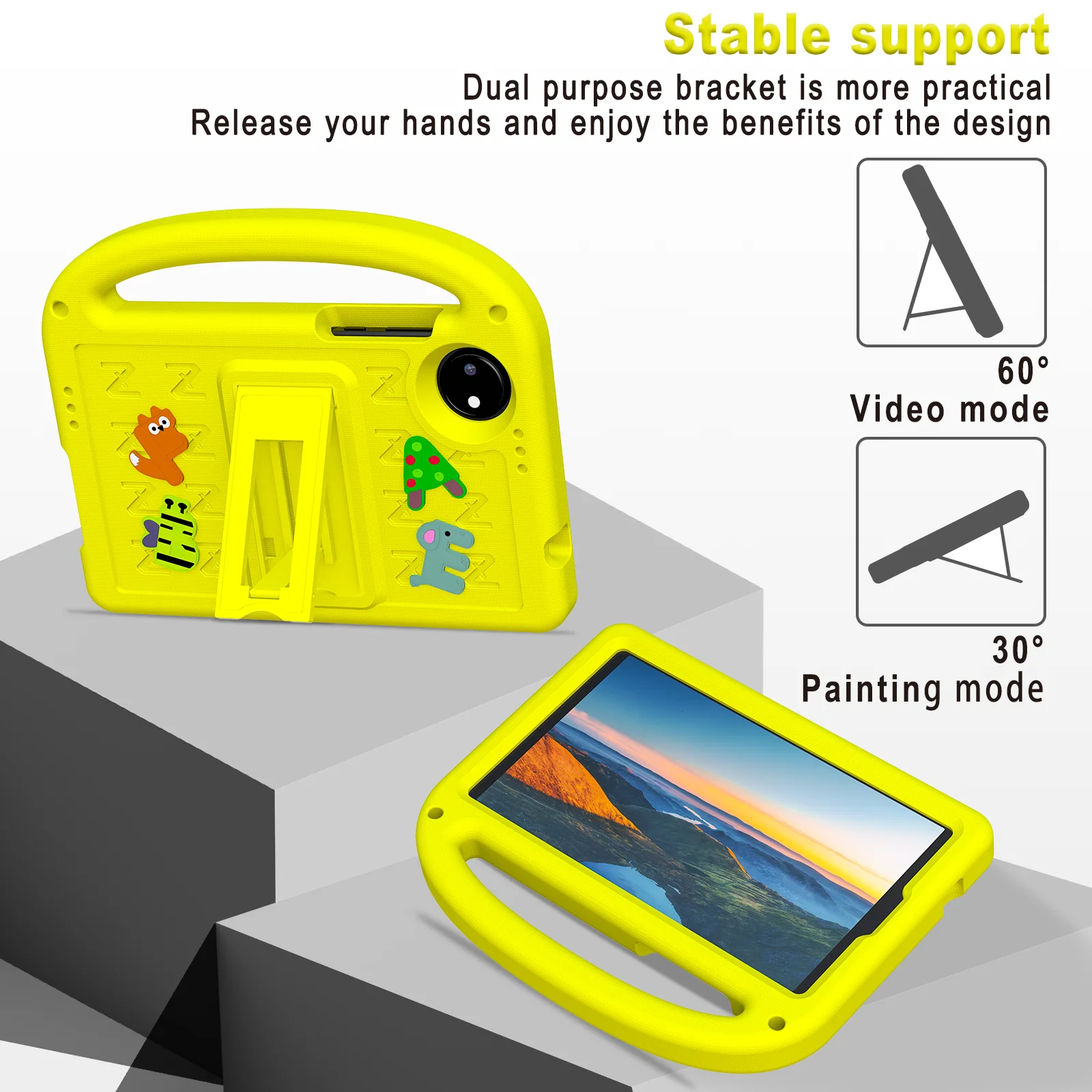 Funda EVA bonita para niños para Xiaomi Redmi Pad SE 8,7 2024 con soporte portátil, funda con soporte incorporado para Redmi Pad SE 4G de 8,7 pulgadas - imagen 2