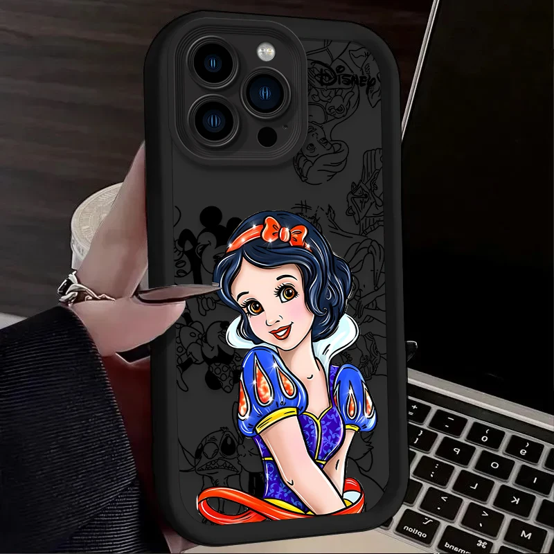 Preciosa funda de teléfono de princesa de Disney para iPhone 17 Air 16 16E 15 14 13 12 11 Pro Max X XS X S Max XR SE 2020 SE4 7 8 funda de silicona - imagen 3