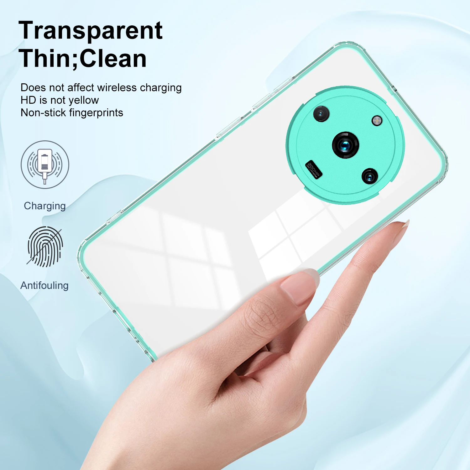 Funda protectora transparente para móvil, carcasa dura de PC + TPU 3 en 1 para OPPO Realme 11 Pro Plus, 11Pro 10 - imagen 4