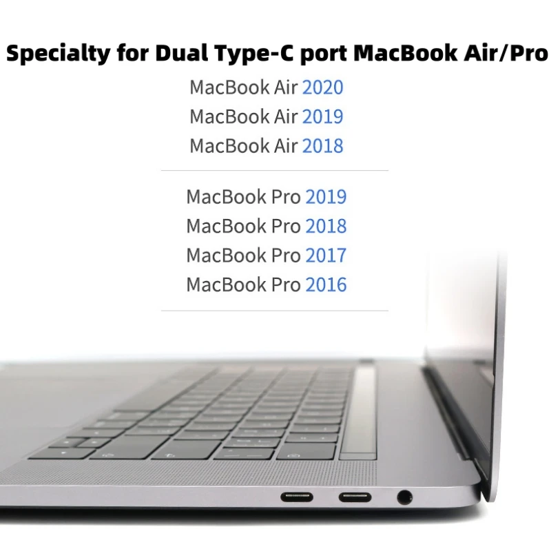 Hub USB C con carga PD, 2 puertos de datos USB, lector de tarjetas SD TF, estación de acoplamiento combinada 5 en 2, Compatible con Macbook Pro 2018 2019 - imagen 3