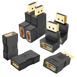 Adaptador DisplayPort 90 Grados Macho a Hembra – Vídeo HD para Monitor/Proyector