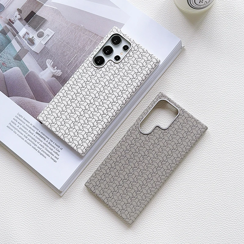 Para Magsafe carga inalámbrica magnética línea de Color sólido patrón parachoques funda de teléfono para Samsung S25 Ultra S22 S23 S24 Ultra Plus - imagen 4