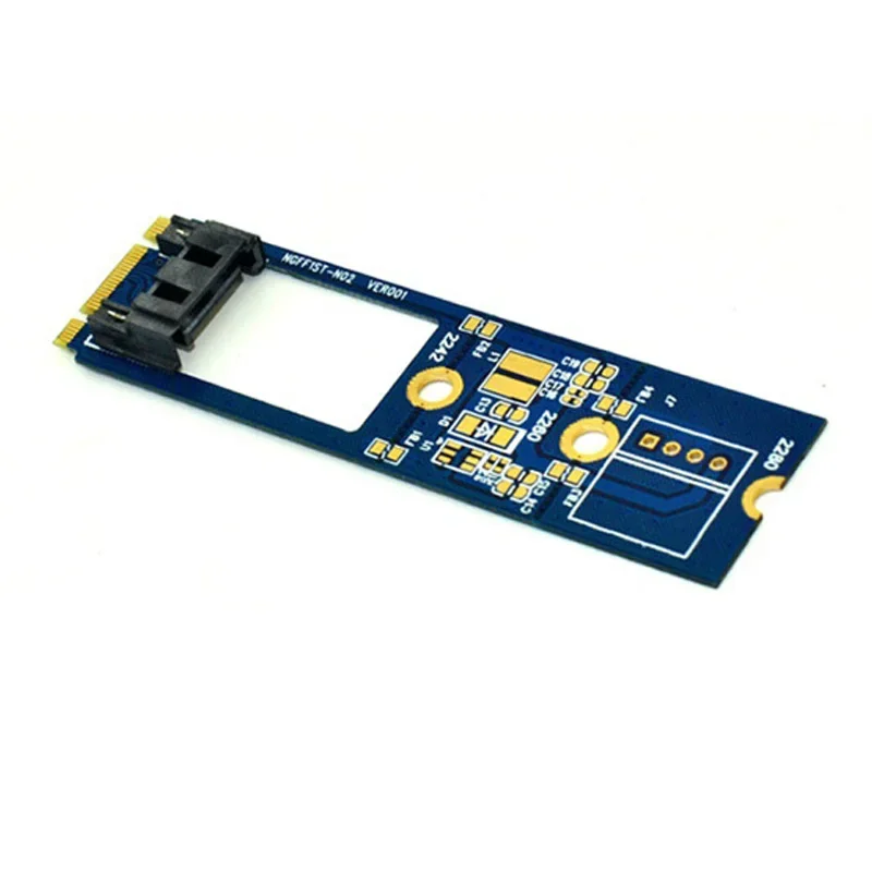 Adaptador M2 a SATA, tarjeta elevadora convertidora + Cable SATA3.0, longitud 2280, protocolo SATA NGFF M.2, llave B + M a placa de 7 pines para ordenador PC