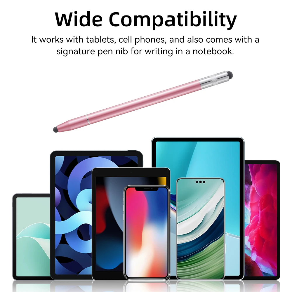 Bolígrafos ópticos universales 4 en 1, bolígrafo táctil de alta sensibilidad para tableta, lápiz Universal, lápiz capacitivo, doble cabezal de silicona - imagen 3