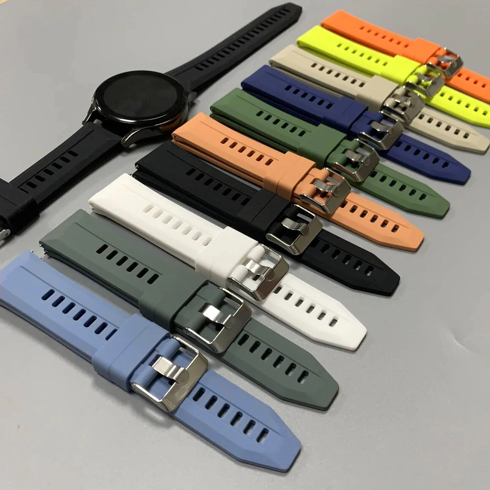 Correa de silicona para Garmin Venu 4 45mm 2 3 Forerunner 265 570 47mm 255 música Vivoactive 4 22mm banda para AMAZFIT BIP6 Correa inteligente - imagen 5