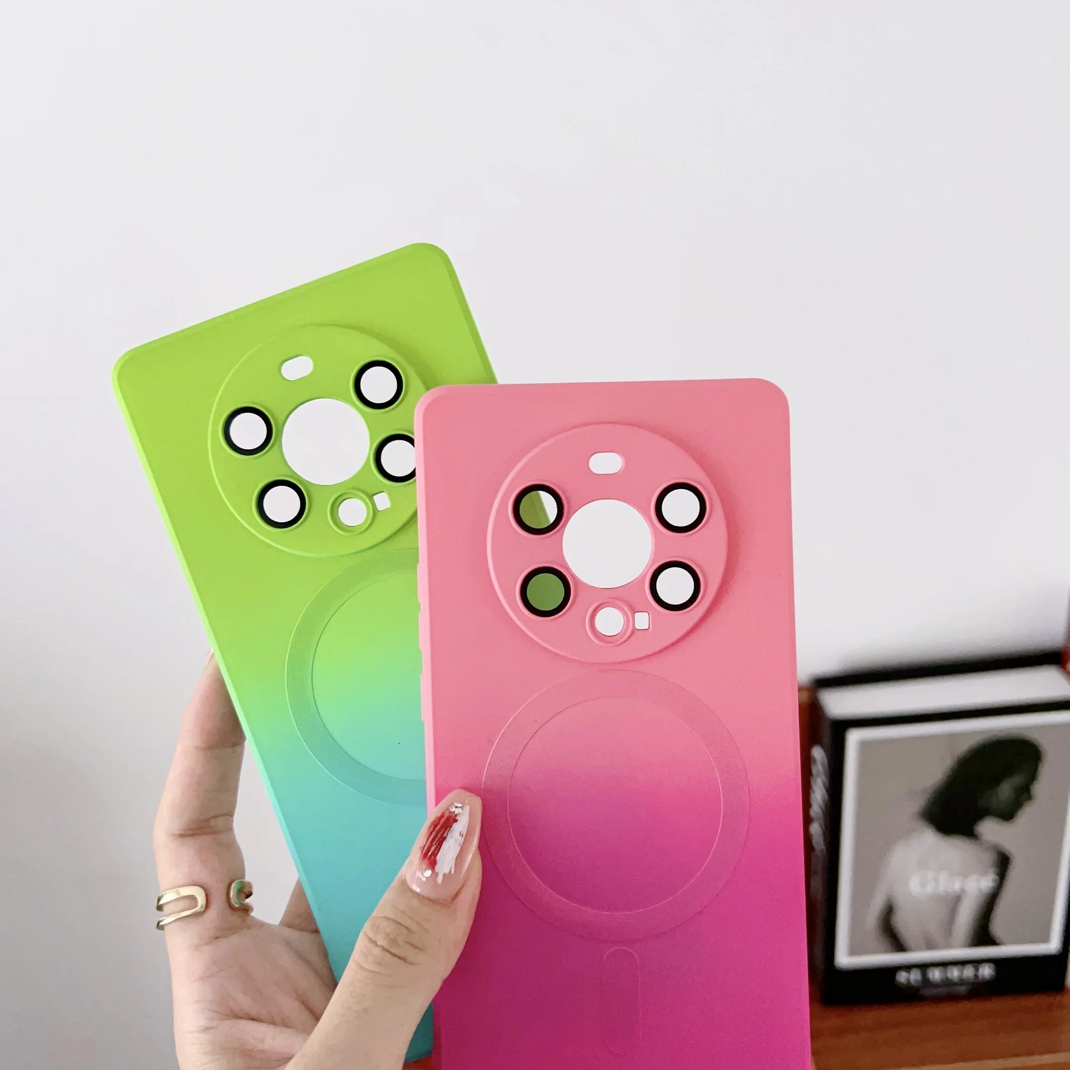 Funda de silicona líquida para Huawei Mate 20, 30, 40, 50 Pro, funda protectora trasera de carga inalámbrica Magsafe para Huawei P30, P40, P50Pro - imagen 5