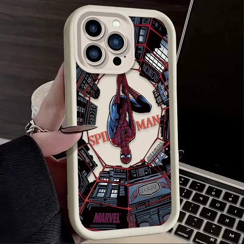 Cool Marvel Spider Man Venom para iPhone 16 15 14 13 12 11 Pro Max XS Max 7 8 Plus funda de teléfono a prueba de golpes funda trasera de silicona suave - imagen 4
