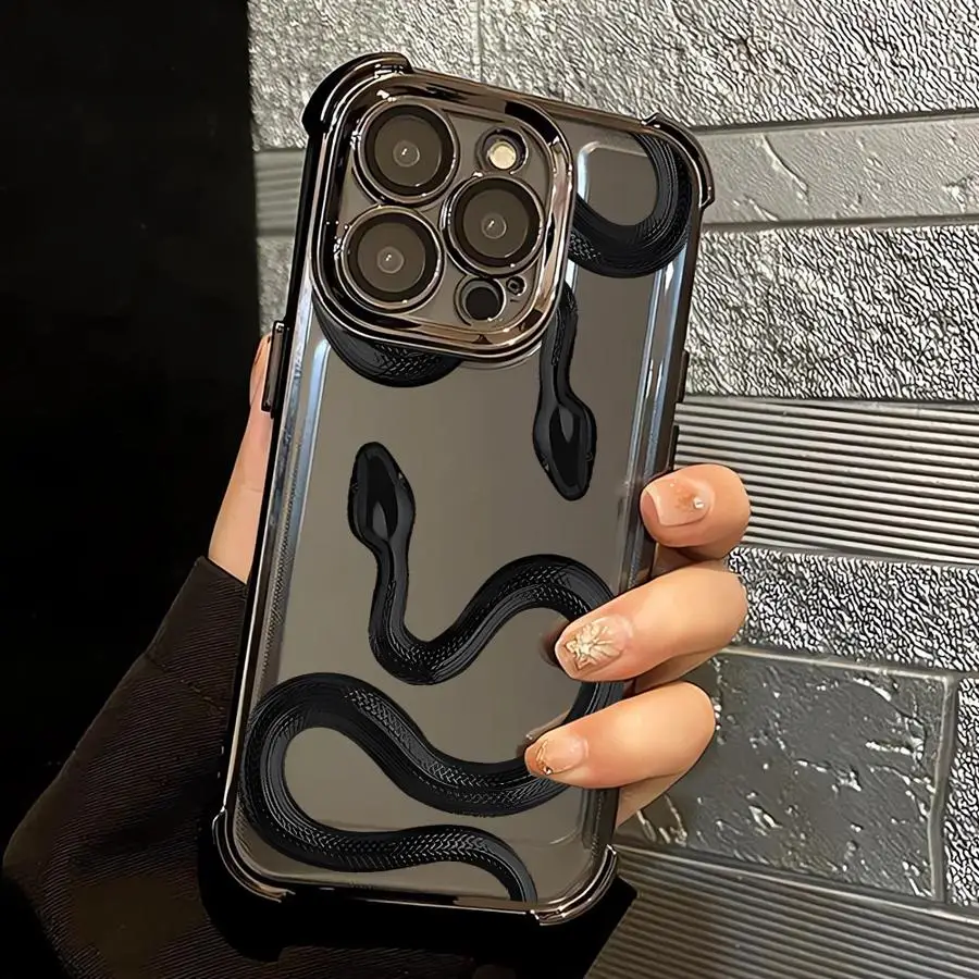Funda de teléfono de serpiente de lujo para iPhone 15 12 14 Pro 16Plus XS MAX 16 15Pro Max 11 11Pro XR 13 funda suave - imagen 5
